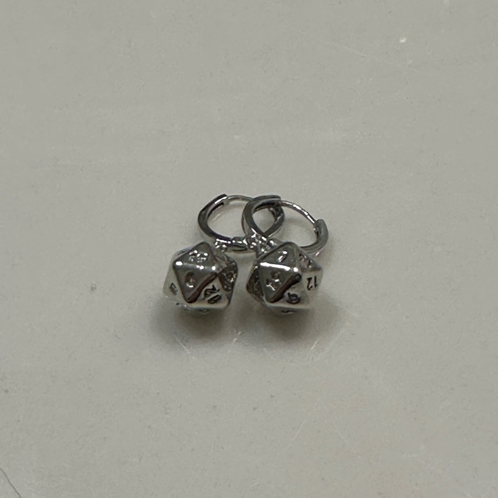 Silver Dice Earrings